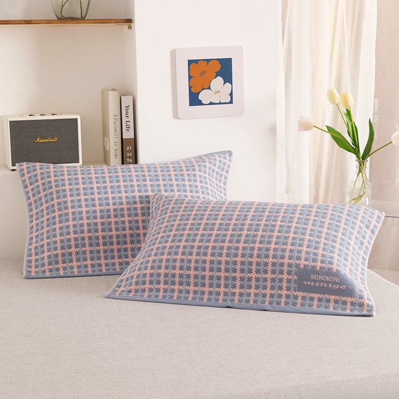 2025新款纯棉枕巾一对装全棉纱布枕头垫巾四季情侣盖巾隔汗防头油,床上用品,枕巾,淘宝优惠券,粉丝福利购,淘宝优惠卷