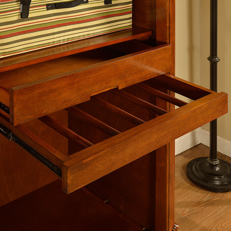 美式实木衣柜推拉式衣橱卧室大容量储物柜收纳柜欧式移门挂衣柜