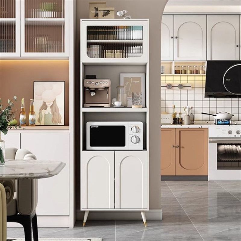 法式岩板餐柜一体靠墙高柜简约小户型窄厨房碗筷收纳柜微波炉柜,商业/办公家具,办公茶水柜,淘宝优惠券,粉丝福利购,淘宝优惠卷