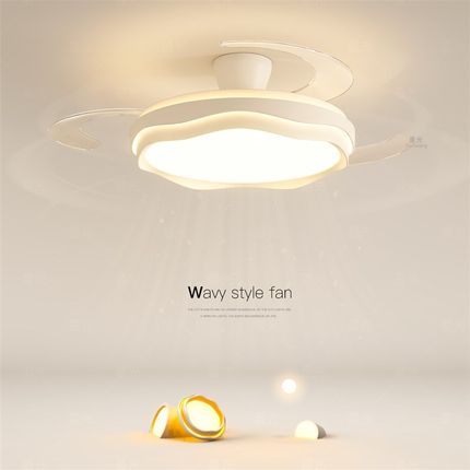 隐形风扇灯led餐厅吊灯主卧室灯吸顶灯客厅房间智能2025新款灯具