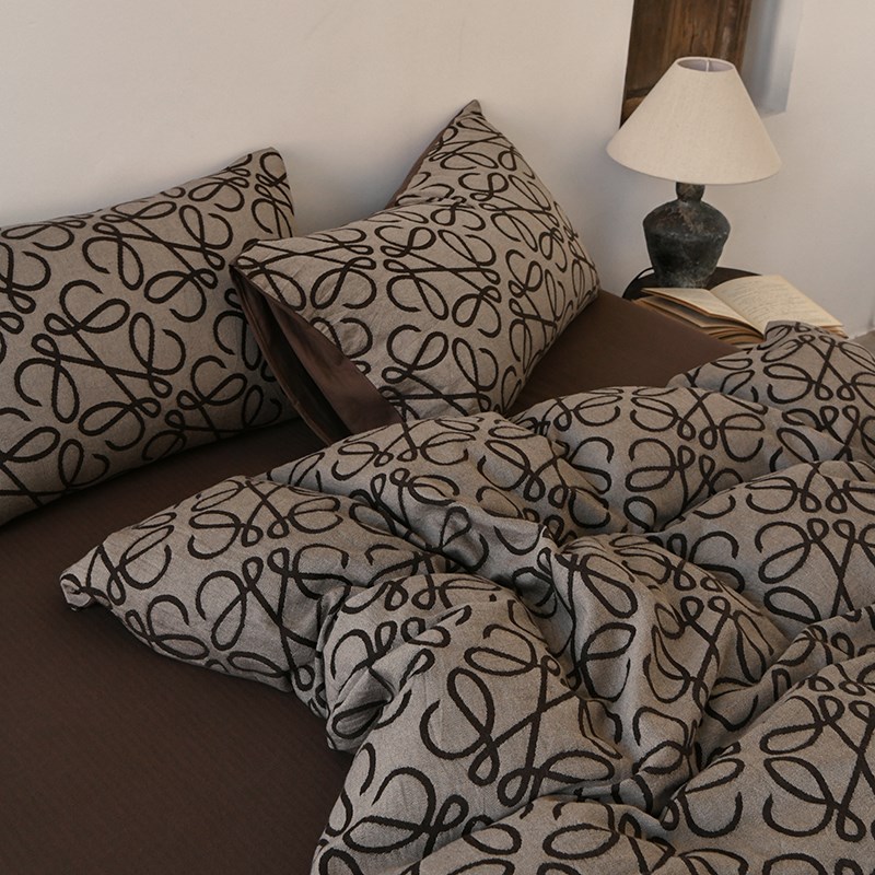 亲肤透气 空气层大提花床品 全K棉纯棉床上用品四件套