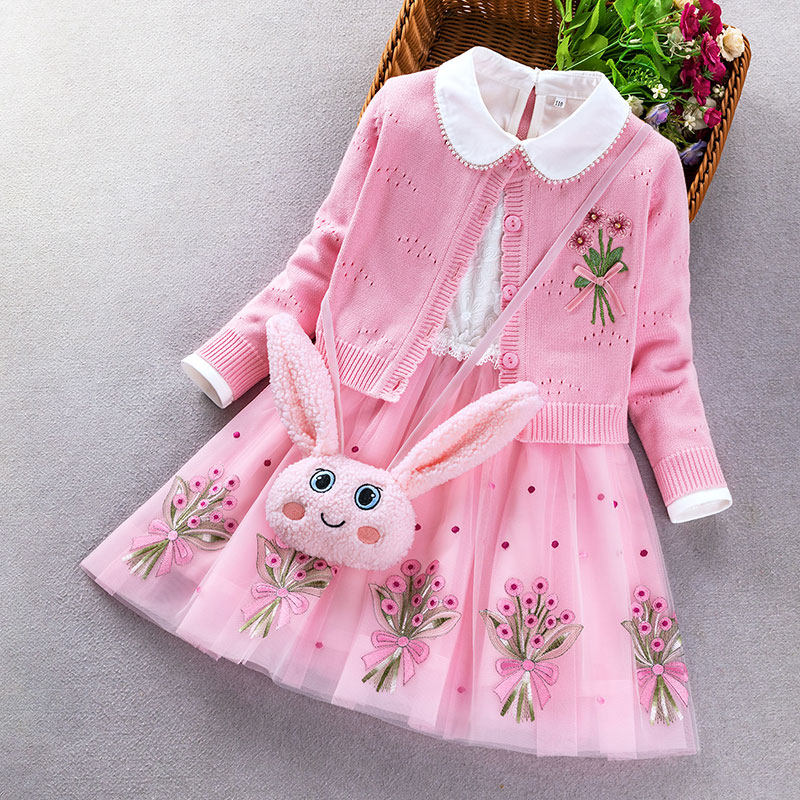 女童连衣裙套装秋季2022新款儿童秋装洋气公主裙小女孩毛衣两件套,童装/婴儿装/亲子装,连衣裙,淘宝优惠券,粉丝福利购,淘宝优惠卷