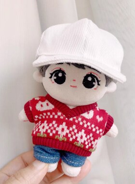 10cm娃衣棉花娃娃衣服马甲背z心胖胖体海星体可穿裤子Y套装春秋季