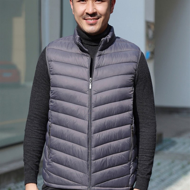 冬季新款轻薄羽绒棉马甲男士棉背心保D暖加厚运动2023短款马夹外