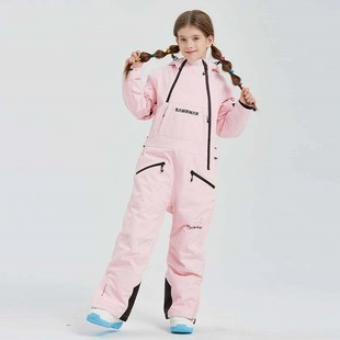 儿童滑雪服连体套装男童女童单板双板加厚防水户外冬季滑雪衣裤