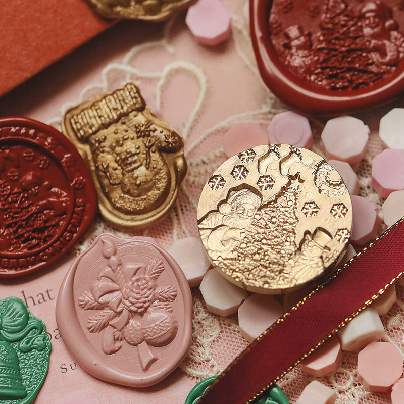 圣诞节浮雕火漆印章雪夜铃铛手套袜子复古文艺礼物装饰蜡烛手账,文具电教/文化用品/商务用品,成品印章/学生用印/火漆,淘宝优惠券,粉丝福利购,淘宝优惠卷