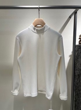 径尺24999男士秋冬新款打底衫半高F领卫衣男宽松百搭简约休闲青年