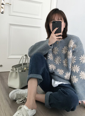 孕妇牛仔裤秋冬加绒加厚弹力哈伦裤老爹裤外穿长裤春X秋季休闲裤