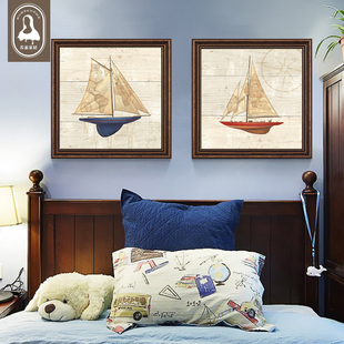 儿童房墙面装 女孩卡通北欧风壁画 饰画卧室房间床头画男孩挂画美式