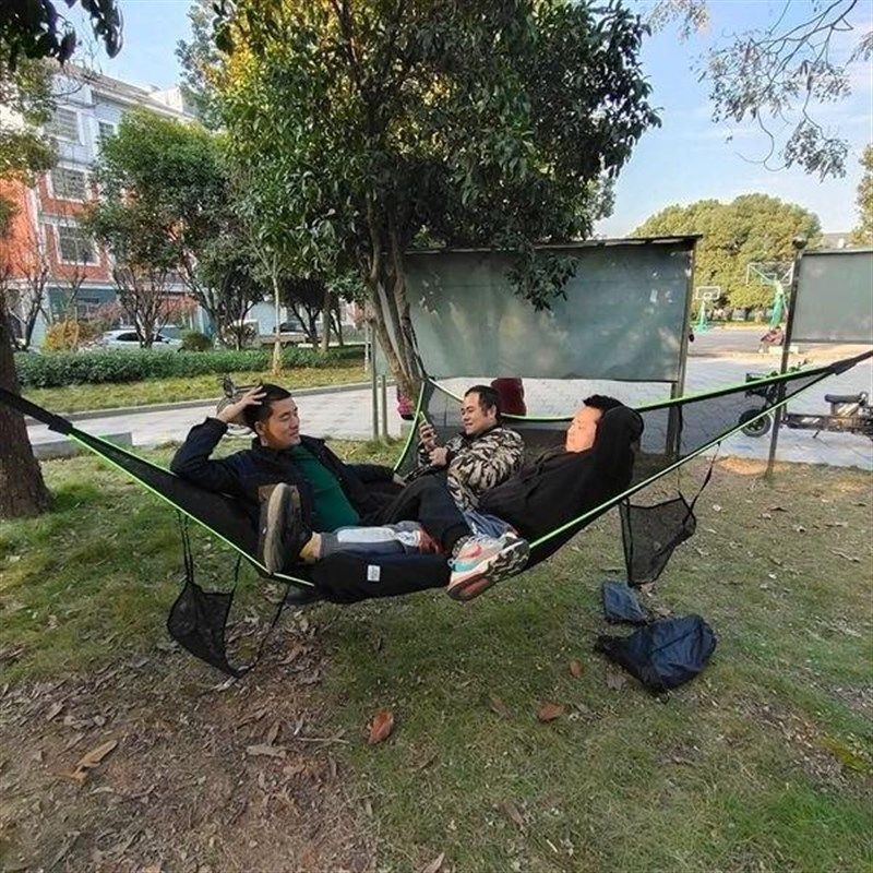 户外空中多d人吊床三角形空中垫野营树帐篷便携式重型露营空中吊