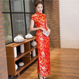 礼仪服装女迎宾小姐服接待形体导师旗袍礼服走秀演出服.中国风短