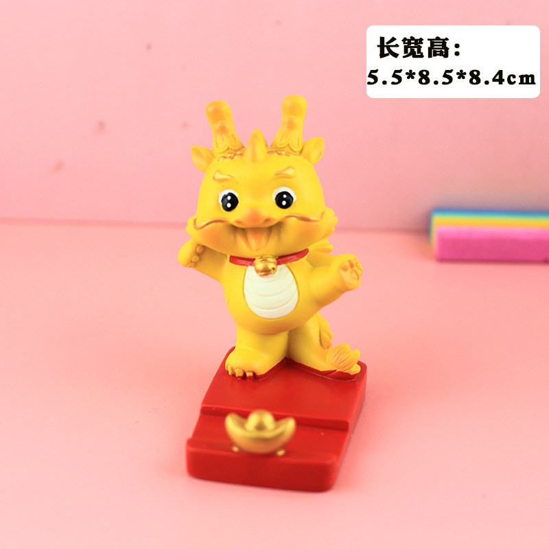 创意福瑞龙懒人手机支架办公室桌面装饰品摆件树脂工艺品实用礼物