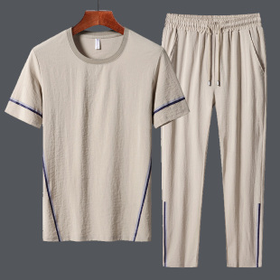 速干运动套装男夏季跑步q休闲夏天运动服加肥加大码男装200斤胖子
