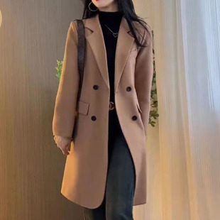 西装英伦风风衣外套女2024秋装新款中长款休闲西服今年流行大衣潮