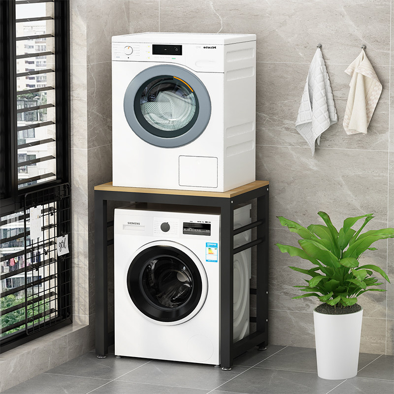 洗衣机置物架滚筒上方架子阳台双层烘干机洗碗机叠放架厨房收纳架