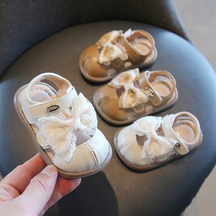 一岁儿童鞋 女孩脚趾头凉鞋 软底幼儿鞋 新婴儿鞋 夏季 女婴公主鞋