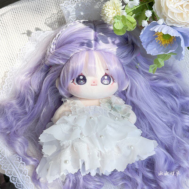 棉花娃娃娃衣20cm婚纱小w裙子玩偶公仔女娃衣服换装头饰礼物现货