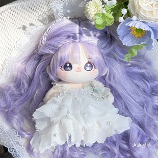 棉花娃娃娃衣20cm婚纱小w裙子玩偶公仔女娃衣服换装 头饰礼物现货