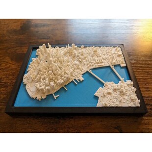 曼哈顿下城c微缩城市模型3d打印摆件装饰礼品礼物客厅桌面创意桌