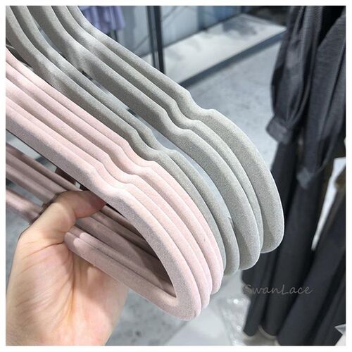 42CM38CM日式植绒成人衣架无痕防滑整理师家用衣柜绒面衣架衣架