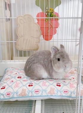 迷宠舍兔兔四季通用防水趴趴垫厚垫子冰垫保暖垫兔笼垫子软垫睡垫