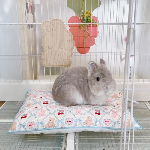迷宠舍兔兔四季通用防水趴趴垫厚垫子冰垫保暖垫兔笼垫子软垫睡垫