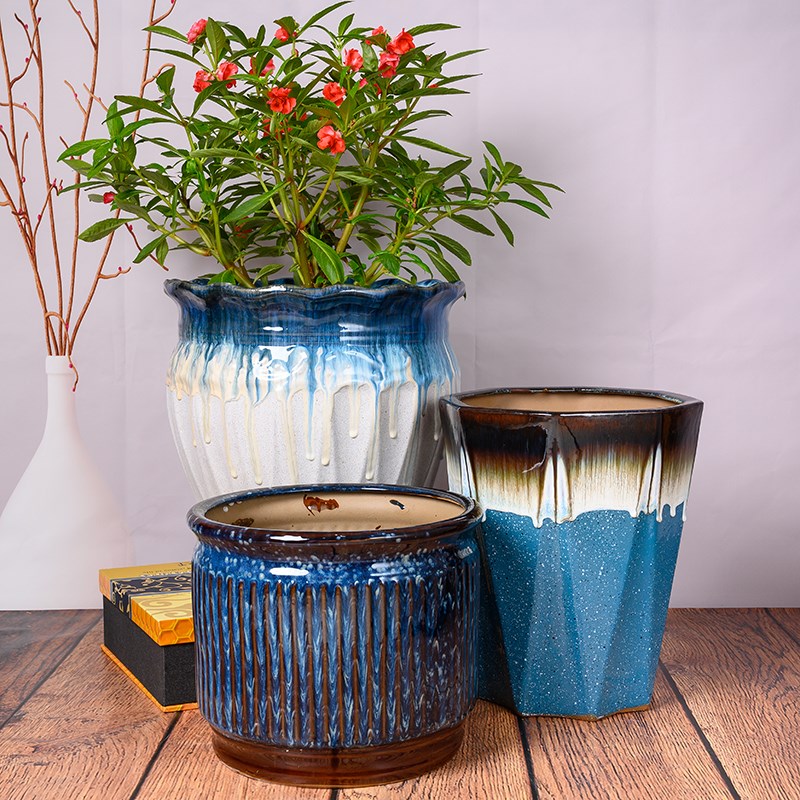 陶瓷特大号花盆个性盆栽桌面发财树花卉绿植客厅阳台庭院绿萝包邮