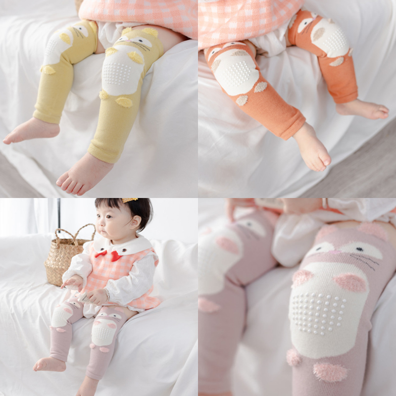 婴儿袜套过膝保暖宝宝护膝无脚护腿长筒纯棉儿童春秋冬厚爬行腿袜