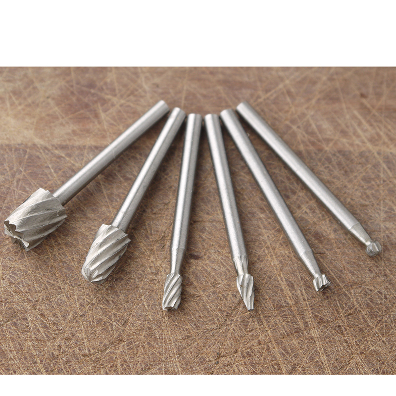 启牛电磨雕刻机用  硬质合金旋转锉刀 6PC铣刀打磨头 雕刻铣刀