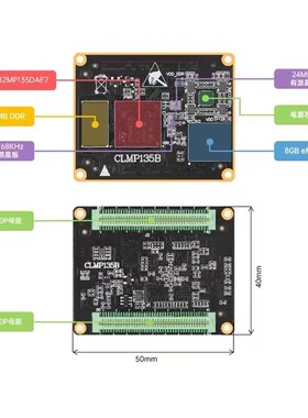正点原子STM32MP135核心板 嵌入式Linux核心板 ARM工控A7 双千兆