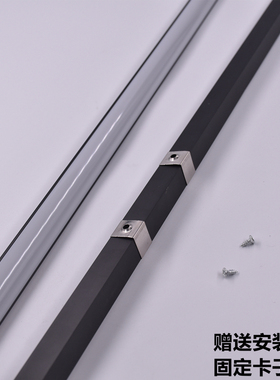 220VLED超亮黑色V型直角线条灯橱柜展柜货架装饰三角形条型灯