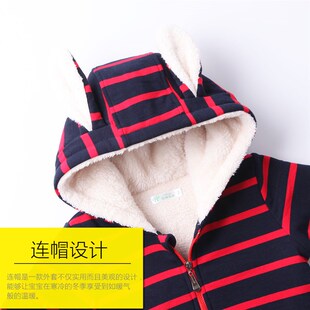 女宝宝外套秋冬季新款二三5四岁女童加绒加厚儿童上衣棉服冬装