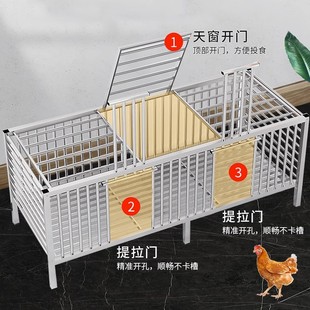 鸭兔鸽子笼 不锈钢鸡笼家用特大号农村室外阳台养鸡笼家庭室内组装