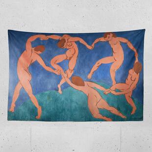 舞蹈 马蒂斯艺术挂布 古典大师名画挂毯 出租房卧室背景墙装饰布