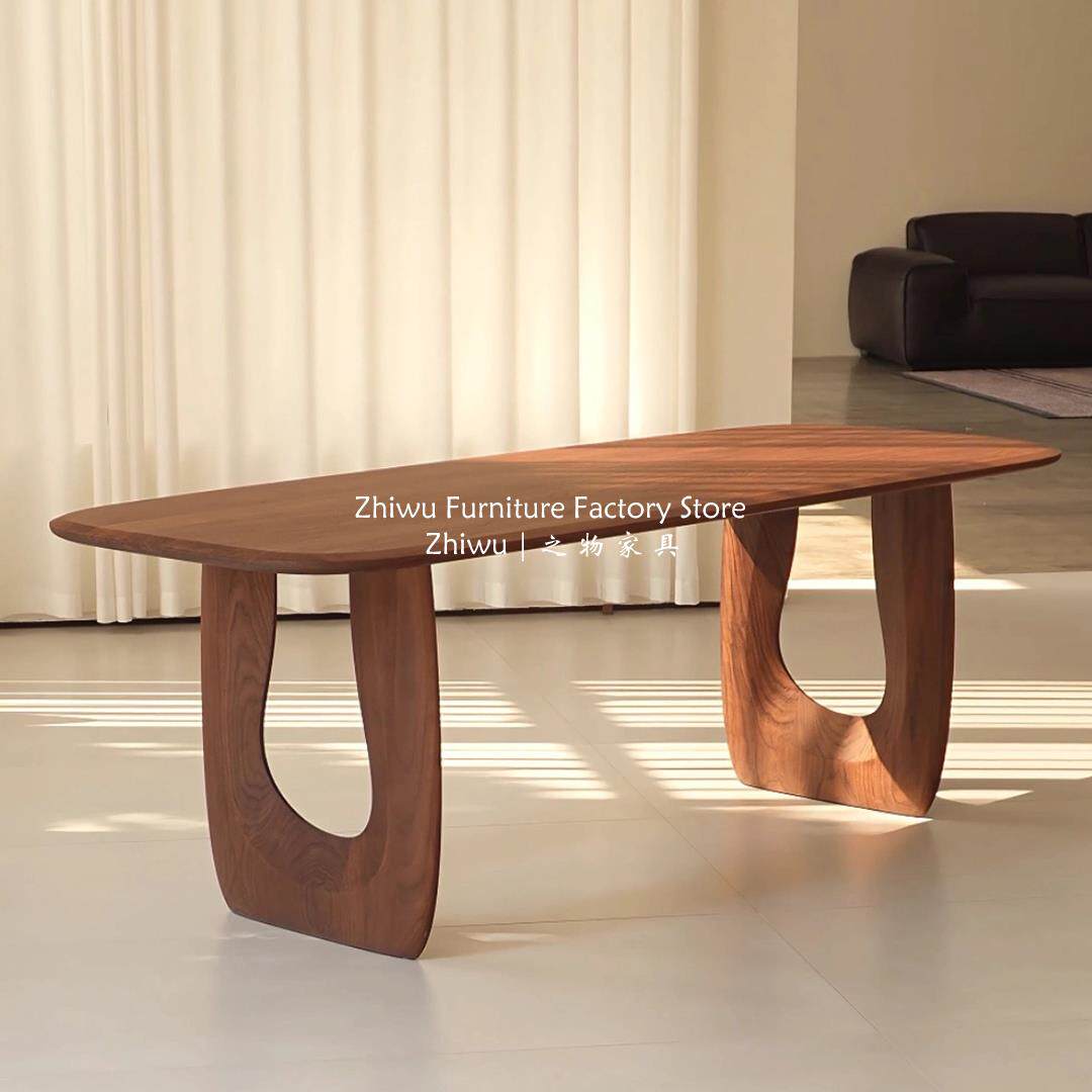 之物家俱北美黑胡桃木餐桌中古实木长桌长方形大板桌去客厅化书桌