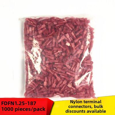 Fdfn1.25-187冷压尼龙母绝缘端子座阻燃耐高温4.8弹簧端子