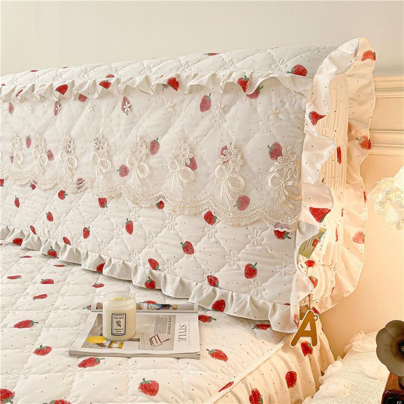 2025新款公主风夹棉花边床头套罩全包靠垫软包遮丑保护套通用卍能