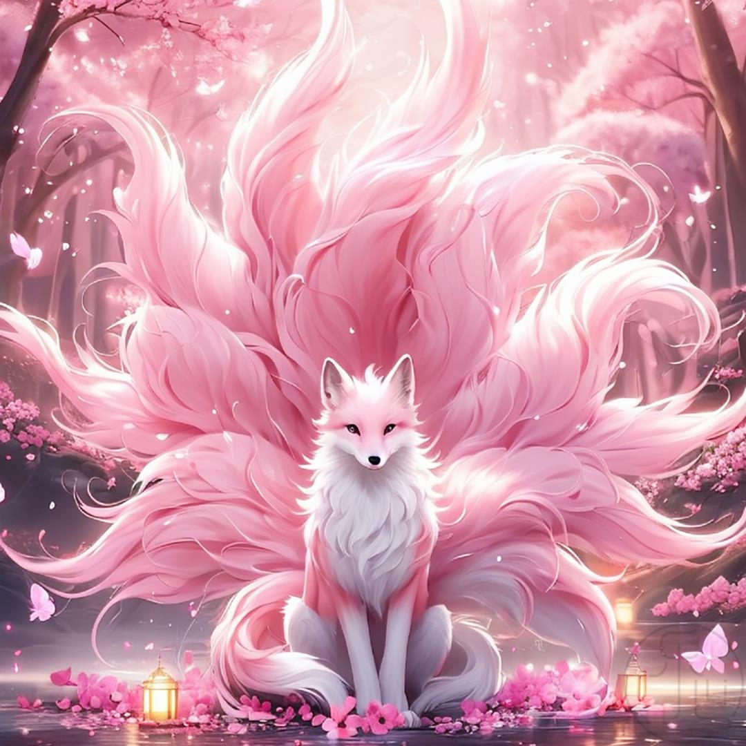 九尾狐卧室饭厅5d钻石画 画满钻新款客厅2025点钻十字绣钻石绣治