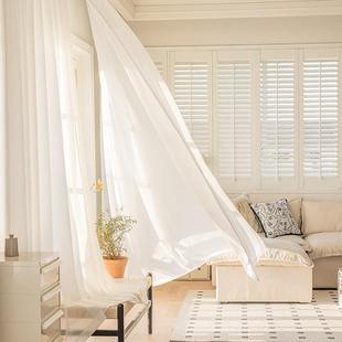 月珑纱白纱薄纱窗帘纱帘白沙透光不透人遮光纱雪纺2025年新款窗纱