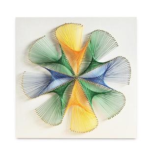 几何绕线钉子画绕线画立体构成作业手工diy材料艺术品客厅摆件