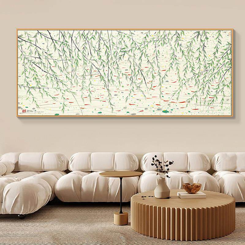 吴冠中水墨画 画新中式客厅装饰画 画沙发背景横版壁画 画大尺寸