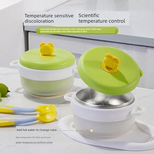 科巢婴儿辅食碗宝宝专用幼儿童吃饭恒温注水保温碗外出工具全套餐