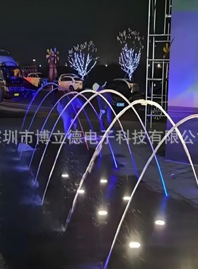 儿童戏水网红玻光跳泉不锈钢喷头室F内室外广场池内带灯光可互动