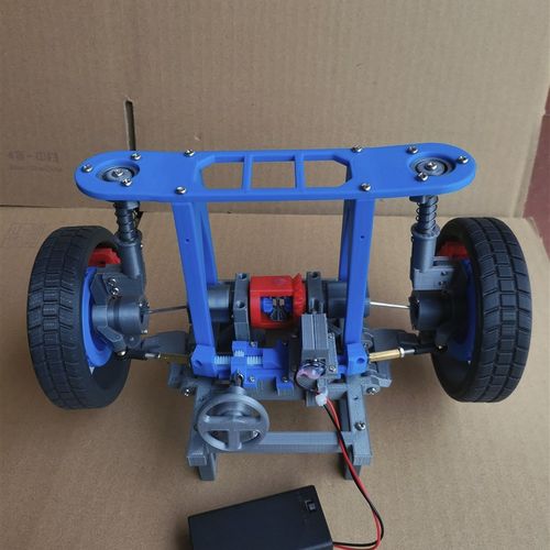 汽车前桥转向结构麦弗逊减震差速器结构模型教学原理演示3d打印