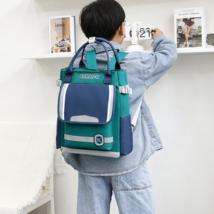 小学生补习袋男童美术袋儿童补习书包单肩补课包可双肩卡通拎书袋