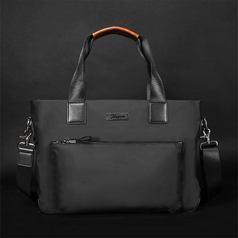 新款男包横款商务休闲手提包尼龙牛津帆布电脑包单肩斜挎公文包潮