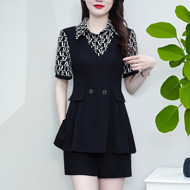 今年减龄漂亮洋气套装女夏季大码胖mm巨显瘦妈妈小个子穿搭一整套