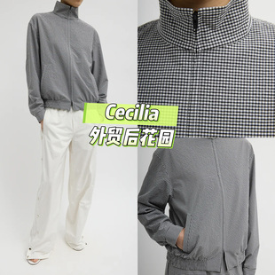 25秋冬695美刀 T1B1 立领格子外套 黑白小格纹耐看又百搭醇元 经典