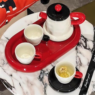 家用水杯t水壶茶杯水具礼物客厅待客陶瓷杯子套 乔迁新居杯具套装