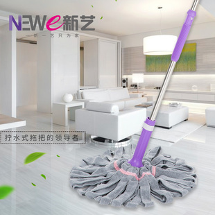 手L拧布条懒人家用一拖净 新艺自拧水拖把旋转免手洗干湿两用老式